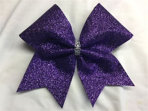 Purple Glitter Cheer Bow Beautiful Etsy In 2020 Glitter Cheer Bow