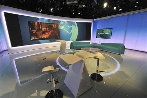 Čt24 Newscaststudio Tv Set Design Stage Design Tv Sets Studio