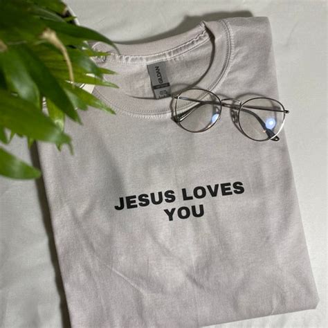 Groovy Jesus Loves You T Shirt Christian Tshirt For Women Etsy