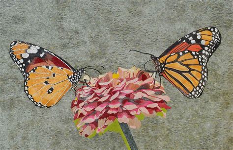 Mosaic Artwork Singing Butterflies Birds And Butterflies Mozaico