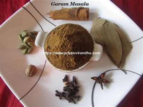 Priyas Virundhu Garam Masalagaram Masala Recipehow To Make Garam Masala At Homeeasy Garam