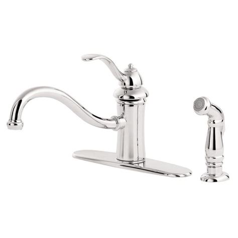 Pfister offers a huge range of beautiful faucets guaranteed to steal the heart of any homeowner looking to enhance their kitchen. Price Pfister Marielle Single-Handle Side Sprayer Kitchen ...