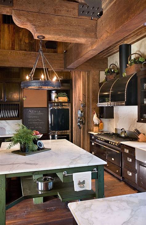 It makes the room feels so relaxing. belle-grey-design | LODGE | Rustic interiors, Rustic cabin decor, Rustic kitchen