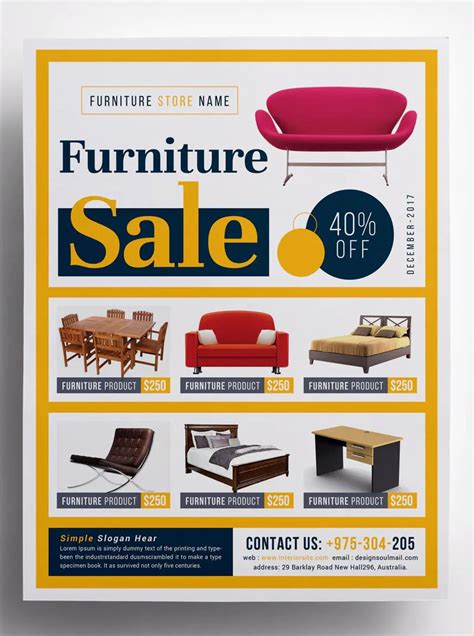 Furniture Flyer Template Free Printable Templates