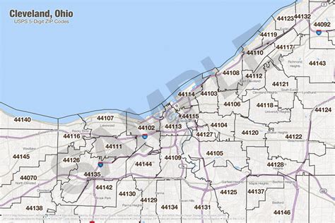 Cleveland Area Zip Code Map Draw A Topographic Map