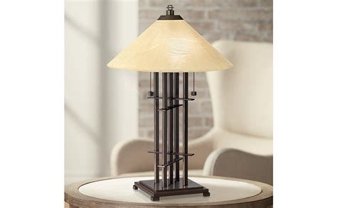 Metro Collection Planes N Posts Mission Rustic Accent Table Lamp 235