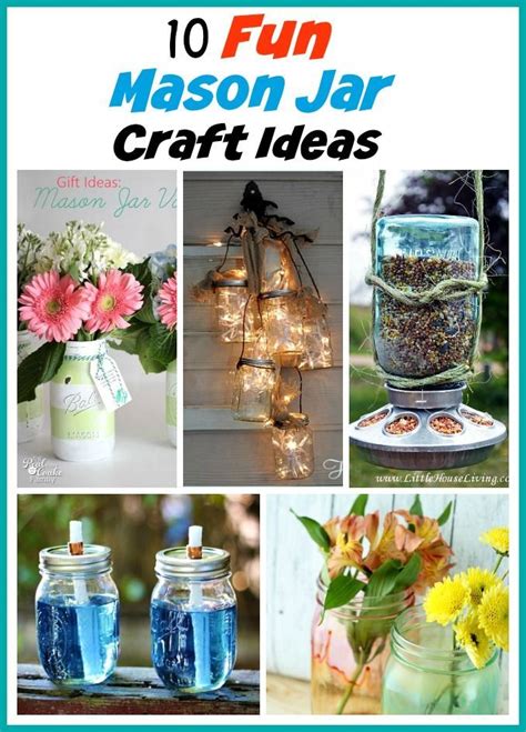 15 Fun Summer Mason Jar Diy Ideas A Cultivated Nest Mason Jar Crafts