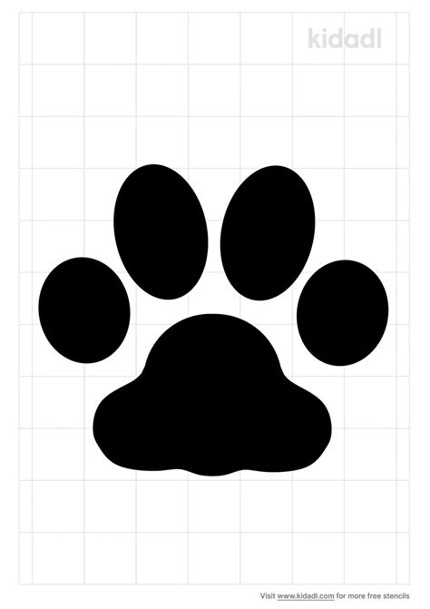 Free Paw Print Dog Stencil Stencil Printables Kidadl
