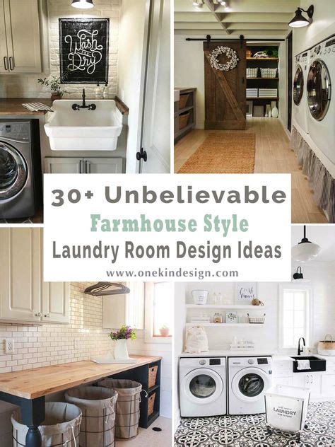 30 Unbelievably Inspiring Farmhouse Style Laundry Room Ideas Laundry