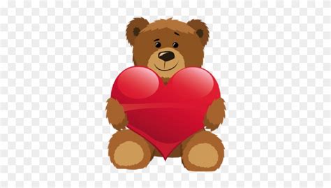 Bears With Love Hearts Cartoon Clip Art Cartoon Teddy Bear With Heart