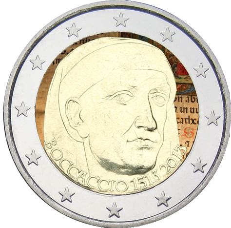 2 Euro Italy 2013 Boccaccio Monete Numismatica Banconota