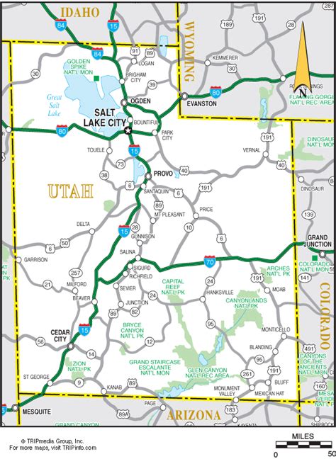 Printable Utah Map