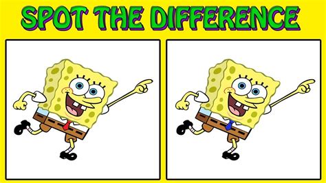 Spot The Difference Spongebob Game Kids Games Youtube