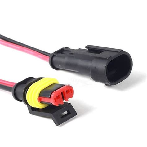 Buy Qiorange 5 Kit 2 Pin Way Car Waterproof Electrical Connector Plug