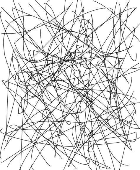 Random Abstract Chaotic Lines Pattern Vector Art Illustration