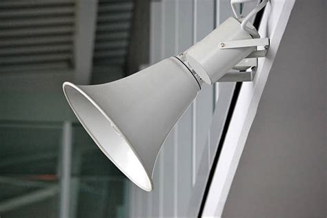 Megaphone Speaker Announcement Message Public Address System Stock