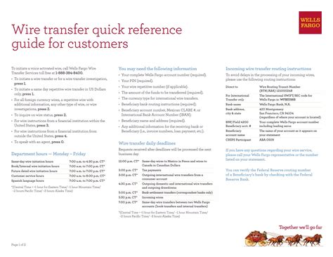 Blank Wells Fargo Wire Transfer Form | Fill Out and Print PDFs