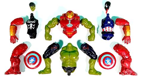 Merakit Mainan Hulk Smash Vs Hulk Buster Vs Captain America Dan Venom