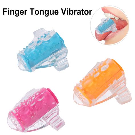 Tongue Vibrator Ring Clitoral Stimulator Blow Job Oral Sex Toy For