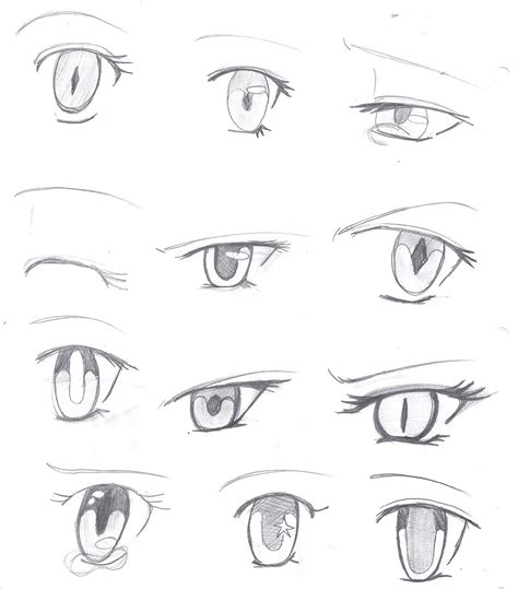 Draw another curved line beneath each of those drawn in the first step. Anime Eye Drawing at GetDrawings | Free download