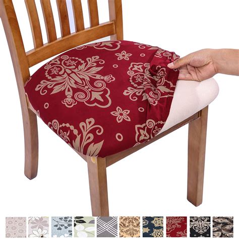 Seat pads automotive sunshades bean bag chairs bean bag fillers club chairs convertible chairs cushion covers director chair replacement seats and backs drafting chairs drafting stools ergonomic office chairs executive office chairs exercise bikes gaming chairs guest chairs. Stretch Printed Dining Chair Seat Covers Removable ...