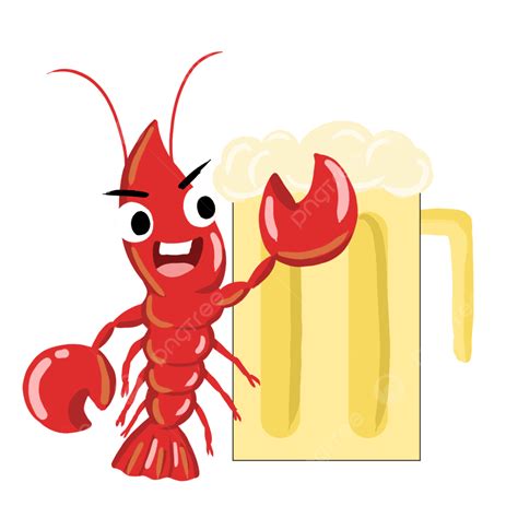Delicious Crayfish Beer Crayfish Beer Summer Lobster PNG Transparent