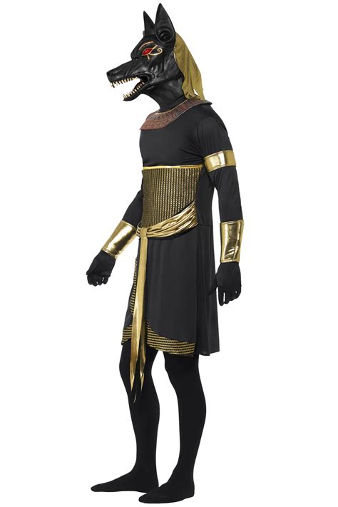 Smiffy S Adults Anubis Costume Egyptian God Fancy Dress Jackal Halloween Outfit Ebay