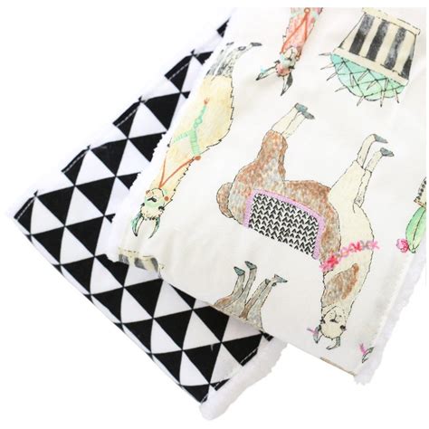Some convertible cribs do require. Llama and Black and White Triangle 2-Piece Burp Cloth Set ...