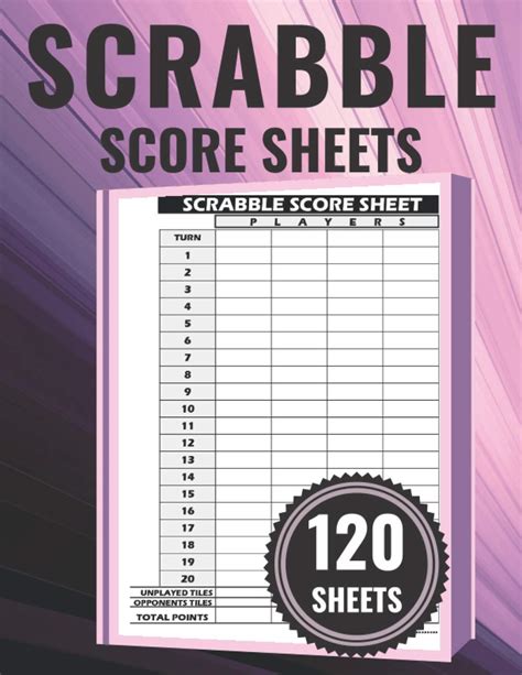 Scrabble Score Sheets 120 Score Pads For Scrabble Game Score Record