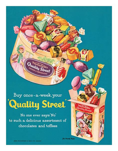 1959 Quality Street Ad Vintage Food Posters Vintage Candy Vintage Ads