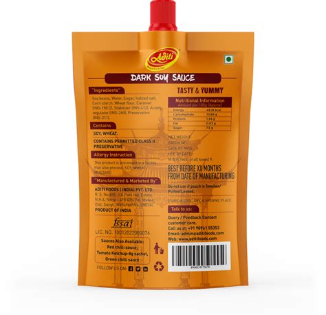 Aditi Dark Soy Sauce Packaging Type Spout Pouch At Best Price In Sangli