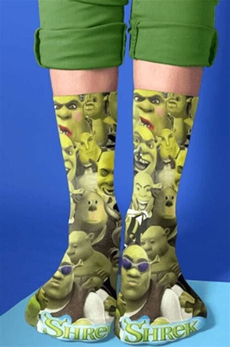 Shrek Socks Shrek Apparel Funny Socks Shrek Fun T Etsy
