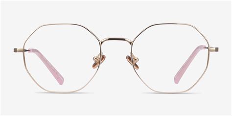 Cecily Geometric Gold Full Rim Eyeglasses Eyebuydirect
