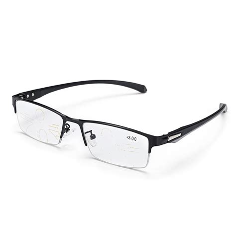 multi focus photochromic half rimless reading glasses sale