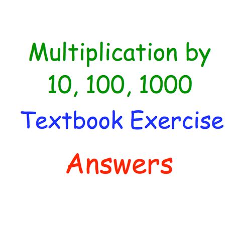 Multiplication By Powers Of Ten Textbook Answers Corbettmaths
