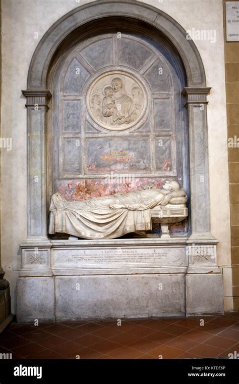 Tomb Of Raffaello Morghenin The Basilica Santa Croce In Florence Stock