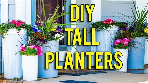 Add beauty to every nook and cranny of you can place a large plant or a few smaller ones in the woven basket. How To Make Tall Planters - SO EASY! - YouTube
