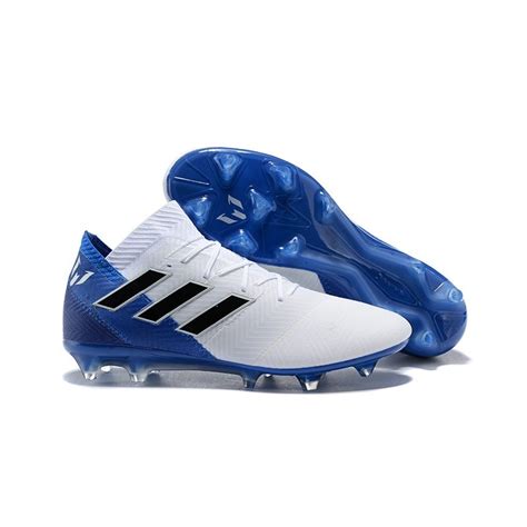 World Cup Adidas Nemeziz 181 Messi Fg Soccer Cleats White Blue