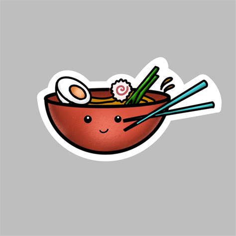 Kawaii Ramen Stickers Instant Noodles Ramen Noodle Stickers Etsy