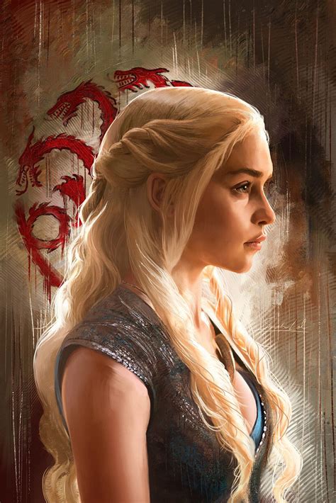 Daenerys Targaryen Portrait Painting Sarah Lal On Artstation At