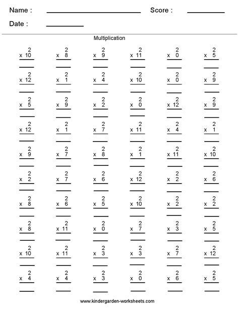 Printable Worksheets Multiplication Facts 1000 Ideas About Free