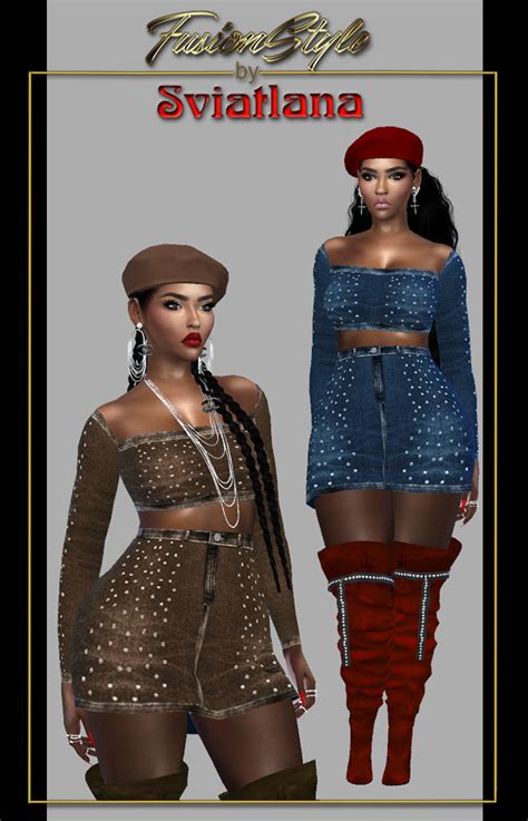 Denim Costume At Fusionstyle By Sviatlana Sims 4 Updates