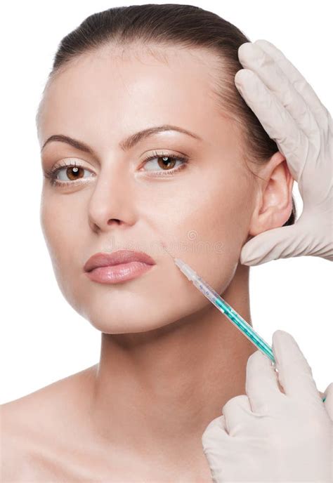Cosmetic Botox Injection In The Beauty Face Stock Photo Image Of