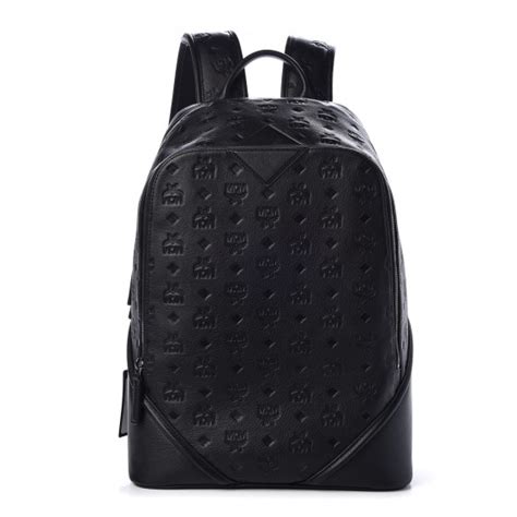 Mcm Calfskin Ottomar Monogram Duke Backpack Black 303859 Fashionphile