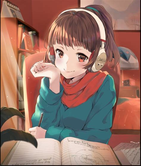 View 37 Book Anime Girl Drawing Cute Girl Studying Cartoon