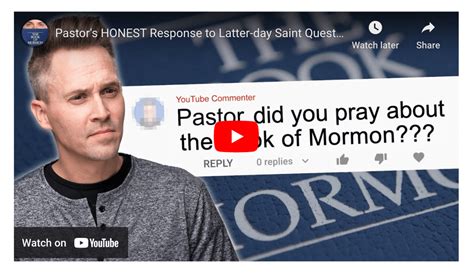 Video Pastors Honest Response To Latter Day Saint Questions Latter