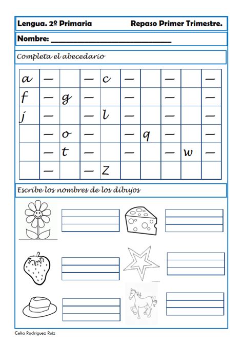 Ejercicios De Lengua Para Segundo De Primaria Textos Imágenes