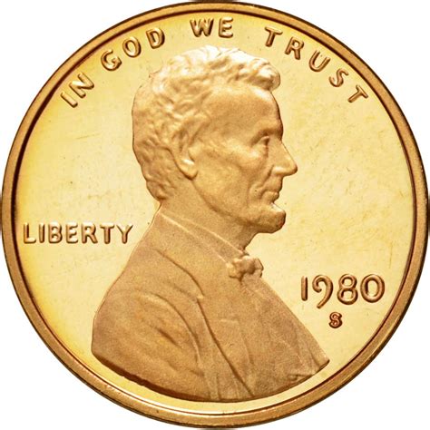 One Cent 1980 Lincoln Memorial Coin From United States Online Coin Club