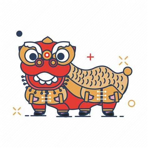 Asia Barongsai Celebration Chinese Dance Imlek Lion Icon