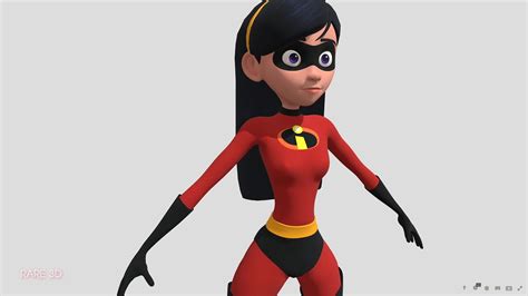 Violet Parr Invisible Girl Incredibles T Pose D Model Youtube
